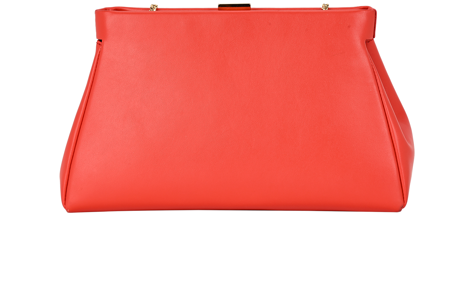 Cannes Slim Clutch On Chain, &pound;195, Handbags, Red, Leather, Back view